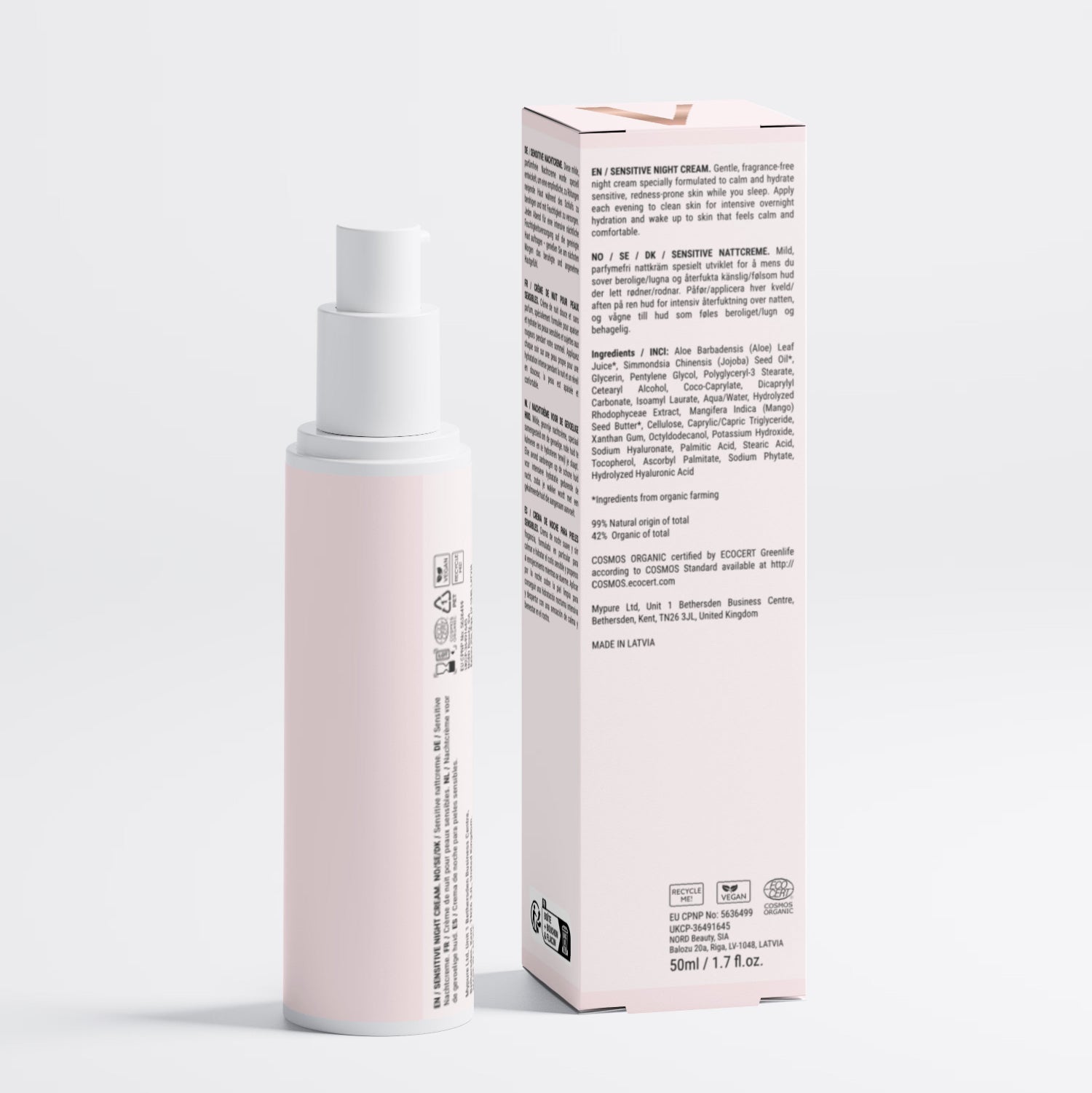 Sensitive Skin Overnight Cream, Fragrance-Free